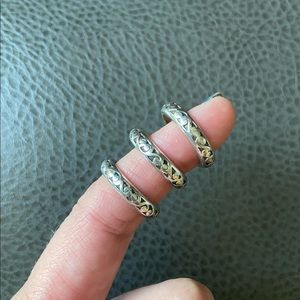 Lois Hill Set of 3 stacking rings. Size 6. Each stamped Lois Hill 925.